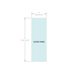 1/2" (12mm) Railing Glass Panel - 41" Height (ALL SIZES)