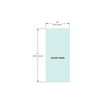 Panneau de verre de garde-corps de 1/2" (12 mm) - Hauteur de 41" (toutes les tailles)