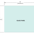 Panneau de verre de garde-corps de 1/2" (12 mm) - Hauteur de 34" (toutes les tailles)