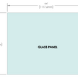 Panneau de verre de garde-corps de 1/2" (12 mm) - Hauteur de 34" (toutes les tailles)