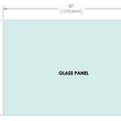 Panneau de verre de garde-corps de 1/2" (12 mm) - Hauteur de 34" (toutes les tailles)