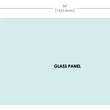 Panneau de verre de garde-corps de 1/2" (12 mm) - Hauteur de 34" (toutes les tailles)