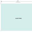 Panneau de verre de garde-corps de 1/2" (12 mm) - Hauteur de 46" (toutes les tailles)