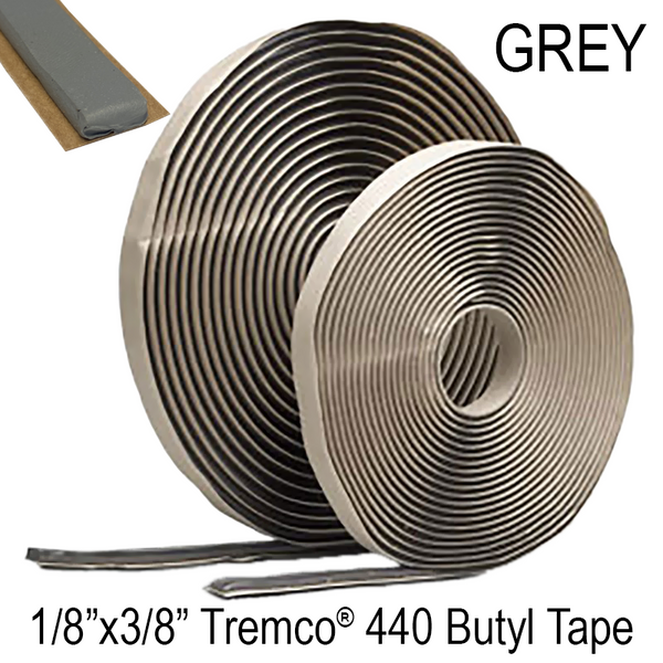 Ruban gris architectural en butyle Tremco 440 1/8" X 3/8" (25FT)