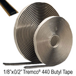 Ruban architectural noir en butyle Tremco 440, 1/8 "X 1/2", (25 pieds)