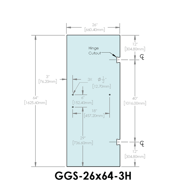 Poignée de porte standard de 6" x 18" (taille : 26")