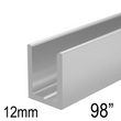 Shower U Channel for 12mm Glass (98") (CH, BN, MBL, SB, GD)