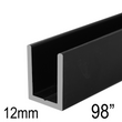 Shower U Channel for 12mm Glass (98") (CH, BN, MBL, SB, GD)
