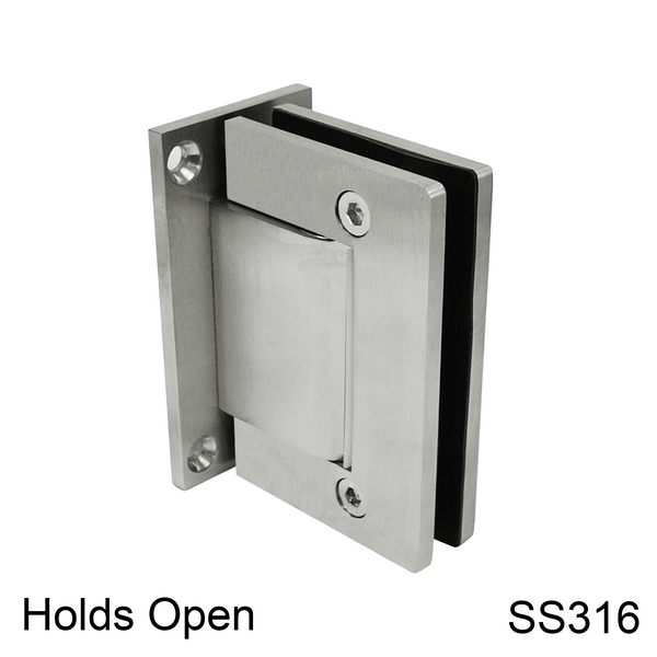Charnière Hydraulique Hulk - Mur à Verre 90° - HO - Boîte de 2 - SS316 (BS, PS, MBL)
