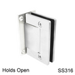 Charnière Hydraulique Hulk - Mur à Verre 90° - HO - Boîte de 2 - SS316 (BS, PS, MBL)