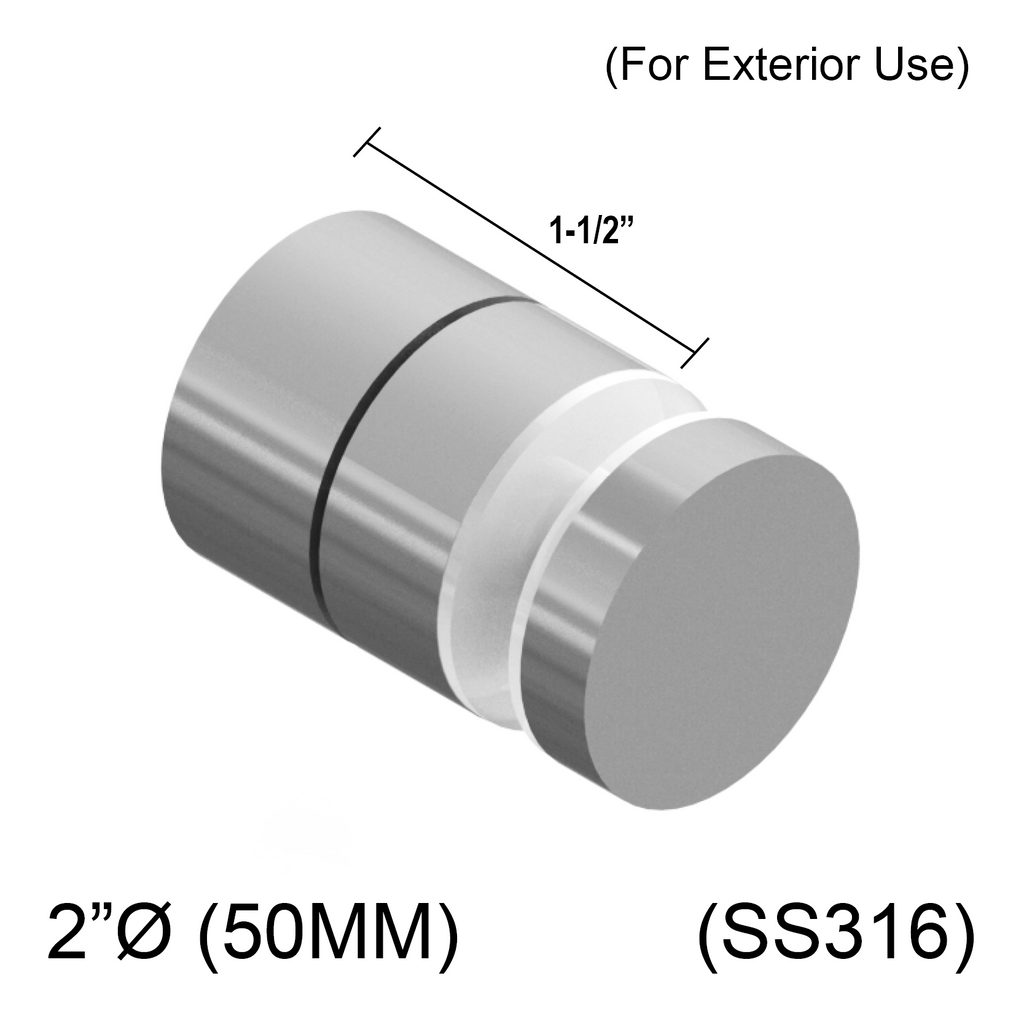 MLVL Adj Standoff 2 X 1 1 2 Base Height SS316 BS Grey Goat mlvl-adj-standoff-2-x-1-1-2-base-height-ss316-bs-grey-goat