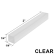 Blocs de réglage transparents (1/4", 5/32", 1/8", 1/16") (longueur 2" et 6")