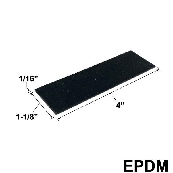 Blocs de réglage EPDM - (4" X 1-1/8" X 1/16")