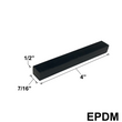 Blocs de réglage EPDM - (4" X 7/16" X 1/2")