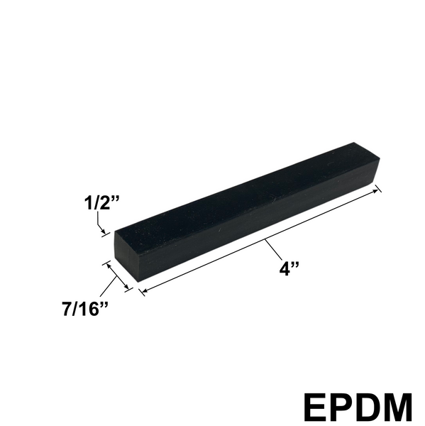 Blocs de réglage EPDM - (4" X 7/16" X 1/2")