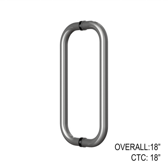 Poignée commerciale tubulaire 18" - 18" CTC dos à dos (BS, PS, MB)