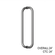 24" Tubular Commercial Pull - 24"CTC Back to Back (BS, PS, MB)