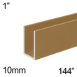 1" Height Shower U-Channel (10mm - CH, BN, MBL, SB, PN, BBRZ, GM, ORB)