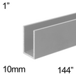 1" Height Shower U-Channel (10mm - CH, BN, MBL, SB, PN, BBRZ, GM, ORB)