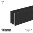 1" Height Shower U-Channel (10mm - CH, BN, MBL, SB, PN, BBRZ, GM, ORB)