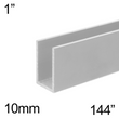 1" Height Shower U-Channel (10mm - CH, BN, MBL, SB, PN, BBRZ, GM, ORB)