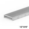 [USAC1214] Rail de capuchon ultra-mince - pour verre de 12 à 14 mm - Aluminium anodisé brossé