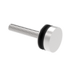 [2RWRLLP] Kit rondelle/goujon rond pour poignée de porte ronde simple ou combinée commerciale - Porte jusqu'à 5 cm d'épaisseur - Acier inoxydable brossé