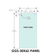 Stock Door for Sliding Kits - Tranquility Series - 30" x 62" - Fixed Panel