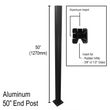 Architectural Aluminum Post - Modern Elegance Series - 50" Base Height - ALL IN ONE - Inline / Corner / End- Square (MB)