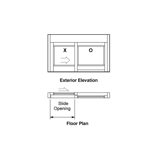 [DTW8900] Drive-Thru Window - Manual Single Slide - 8900 Flush Mount
