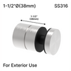 [ADJ12M1.5X1.5-304] Entretoise réglable 12M - Hauteur de base 1-1/2" x 1-1/2" - Acier inoxydable 304 - Acier inoxydable brossé