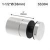 [ADJ12M1.5X2-304] Entretoise réglable 12M - Hauteur de base 1-1/2" x 2" - Acier inoxydable 304 - Acier inoxydable brossé