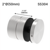 [ADJ12M2X1.5-304] Entretoise réglable 12M - Hauteur de base 2" x 1-1/2" - Acier inoxydable 304 - Acier inoxydable brossé