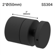 [ADJ12M2X2-304] Standoff - Adj 12M - 2" X 2" Base Height - SS304