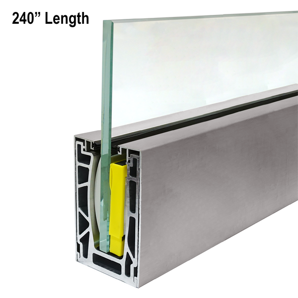 [ADJFIT240] Adjust-Fit Base Shoe - 1/2" Glass (240" Length)