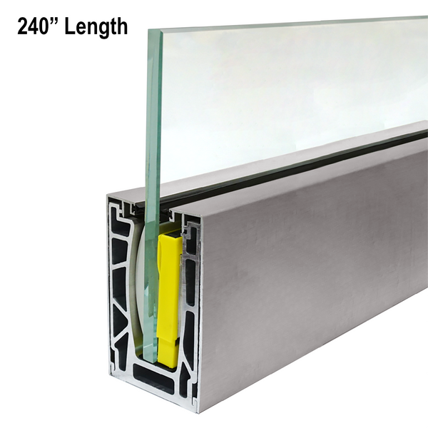 [ADJFIT240] Adjust-Fit„¢ Base Shoe System for 1/2" Glass (240" Length) (Engineer Tested)