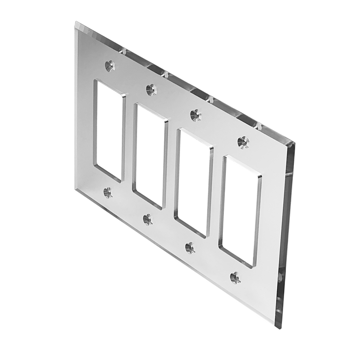 [AMPDEC4] Acrylic Mirror Plates - Quad Decorator