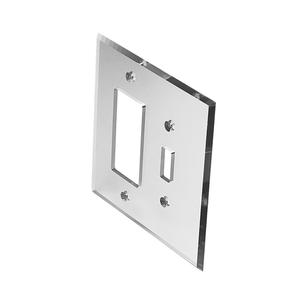 [AMPTDEC1] Acrylic Mirror Plates - Single Toggle - Decorator Combo