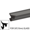 [ARUB10] Profilé en U commercial - Joint d'étanchéité architectural enroulable pour verre de 3/8" (10 mm) (rouleau de 100 unités) - 1' de longueur pour verre 3/8"