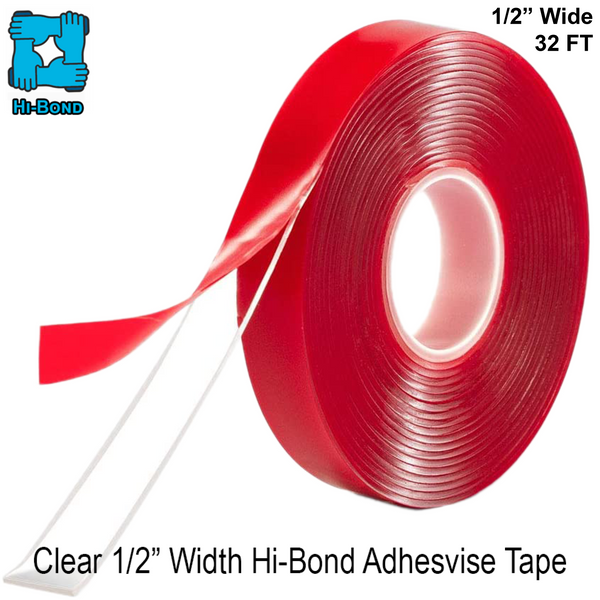 Clear 1/2" Width Acrylic Adhesive Tape (32FT)