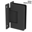 [BETH037] Shower Hinge - Beveled Extra Heavy Duty - Wall Mount, H Back Plate