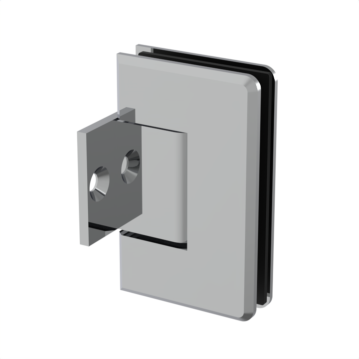 [BEV280] Charnière de douche biseautée standard, montage mural, plaque Pony