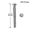 [BOLT-M10X84] Entretoise - Boulons d'ancrage à tête fraisée M10Ø—X84mm - M10x84-ANCRAGE