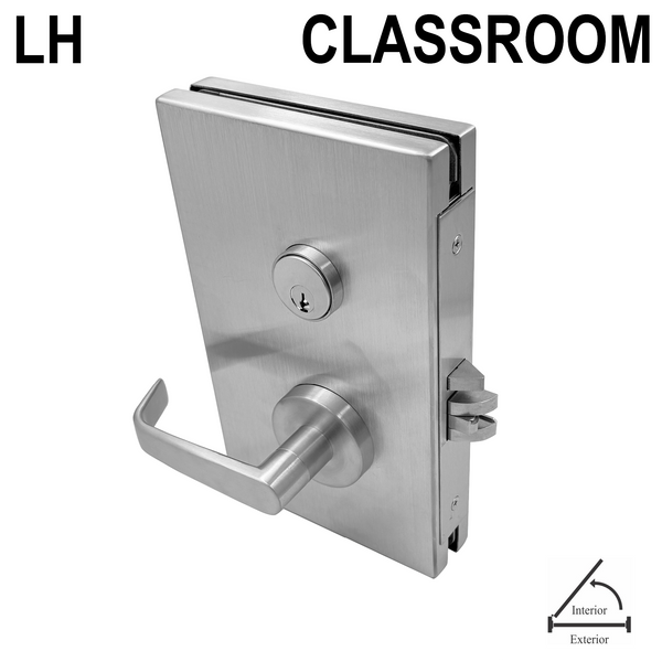 [GDLCC] Center Glass Lock - Classroom Version - Inswing, Left Hand - LH (BS, MBL, PS)
