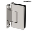 [COLEH037] Shower Hinge - Beveled Heavy Duty - Wall to Glass 90°, H Back Plate