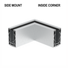 [CORE7210SM12TINCN] Patin de base CORE-LOCK - Série 72 - Fixation latérale à 90° - Angle intérieur - Aluminium anodisé brossé