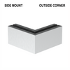 [CORE7210SM12TOUTCN] Patin de base CORE-LOCK - Série 72 - Fixation latérale à 90° - Angle extérieur - Aluminium anodisé brossé