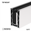[CORE7210TM12T] CORE-LOCK Base Shoe - 72 Series - Top Mount (120")