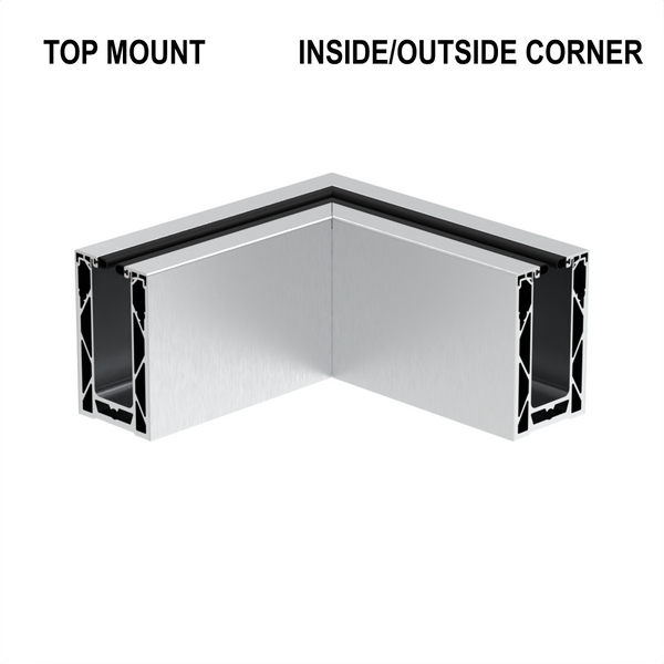 [CORE7210TM12TCN] CORE-LOCK Base Shoe - 72 Series - 90º Top Mount - Corner