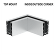 [CORE7210TM12TCN] CORE-LOCK Base Shoe - 72 Series - 90º Top Mount - Corner